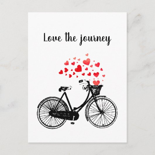 旅のバイク感動的をハートで愛 ポストカード (正面)