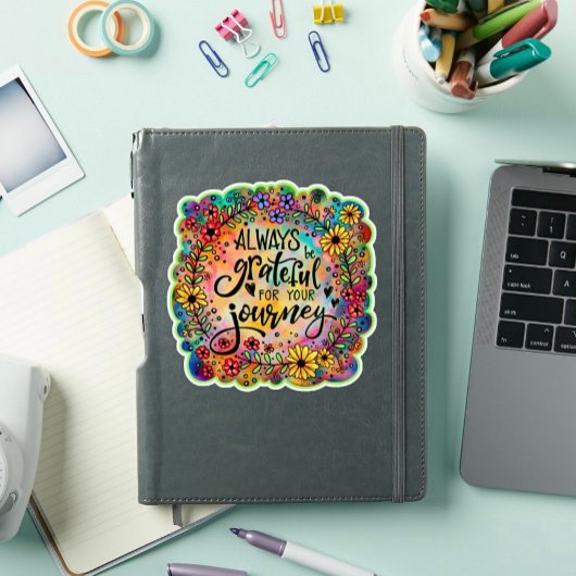 旅のフローラおもしろいへの感動に感謝 シール