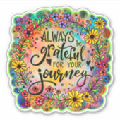 旅のフローラおもしろいへの感動に感謝 シール (正面)