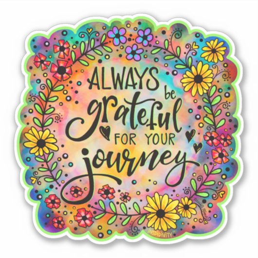 旅のフローラおもしろいへの感動に感謝 シール (正面)