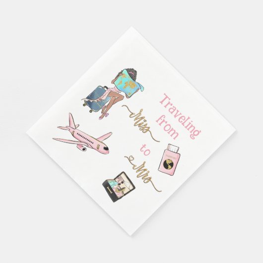 旅のブライダルシャワー恋しく思旅行からミセス スタンダードランチョンナプキン (角)