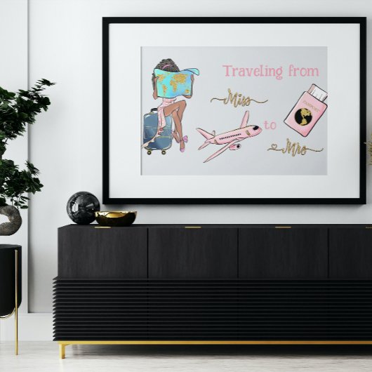 旅のブライダルシャワー恋しく思旅行からミセス 横断幕