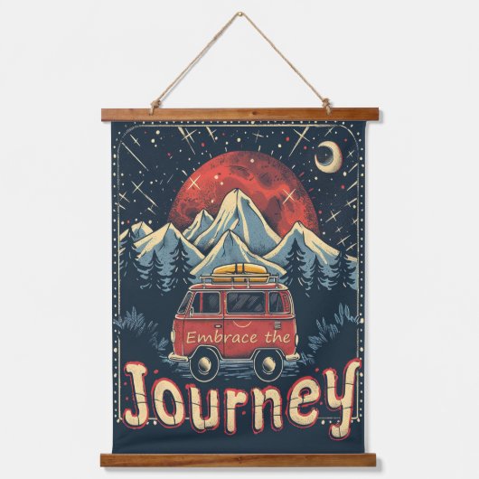 旅のヴィンテージを受け入れ素朴る 吊り下げ型タペストリー (正面)