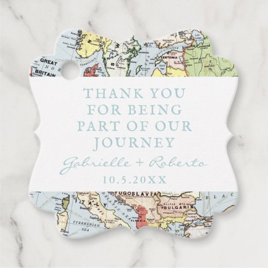 旅のヴィンテージマップに参加してくれてありがとう フェイバータグ (正面)