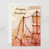 旅の人生の誕生日カード 招待状 (裏面)