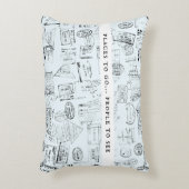 旅の冒険好き旅パーソナライズされた券 アクセントクッション (正面(垂直))