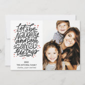 旅の写真をいけなサンタにおもしろいしよう カード (正面)