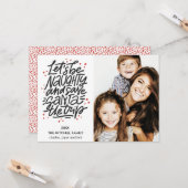 旅の写真をいけなサンタにおもしろいしよう カード (正面/裏面インサイチュ)