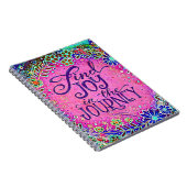 旅の喜びを見つけるピンクインスピリシティトレンディー ノートブック (右側)