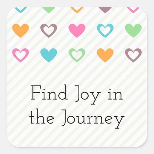 旅の喜びを見つける スクエアシール (正面)