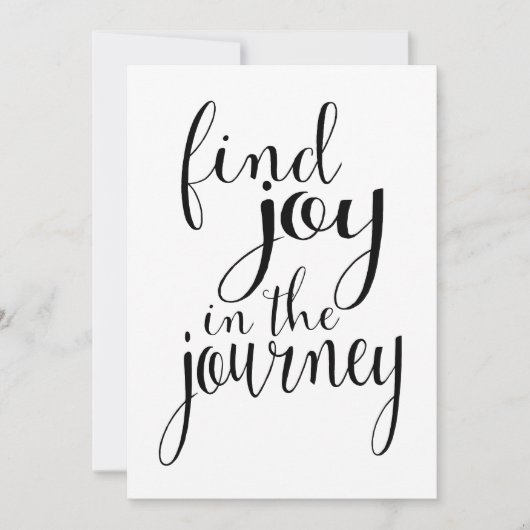 旅の喜びを見つける – 感動的引用文 シーズンカード (正面)