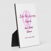 旅の始まりを告げる ブライダルシャワー 名前を追加 フォトプラーク (側面)