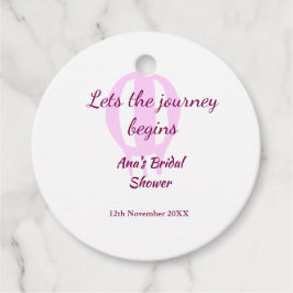 旅の始まりを告げる ブライダルシャワー 名前ピン フェイバータグ