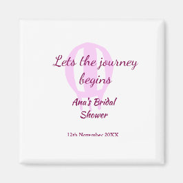 旅の始まりを告げる ブライダルシャワー 名前ピン マグネット