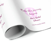 旅の始まりを告げる ブライダルシャワー 名前ピン ラッピングペーパー (ロールコーナー)