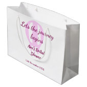 旅の始まりを告げる ブライダルシャワー 名前ピン ラージペーパーバッグ (裏面アングル)