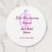 旅の始まりを告げる ブライダルシャワー 名前 ピン フェイバータグ (裏面)