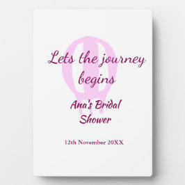 旅の始まりを告げる ブライダルシャワー 名前 ピン フォトプラーク