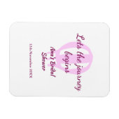 旅の始まりを告げる ブライダルシャワー 名前 ピン マグネット (横)