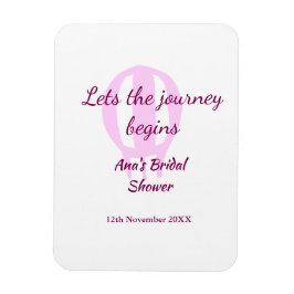 旅の始まりを告げる ブライダルシャワー 名前 ピン マグネット