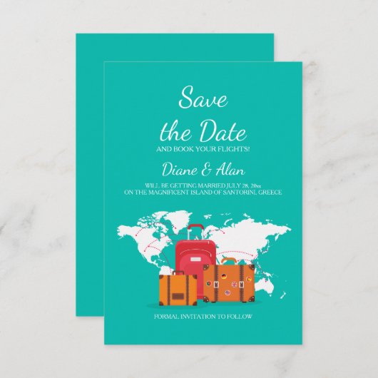 旅の始まりを告げる Save The Date 発表 セーブザデート (正面/裏面)