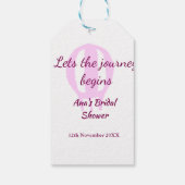 旅の始まりを祝おう！ ブライダルシャワーの名札を追加しよう ギフトタグ (裏面)
