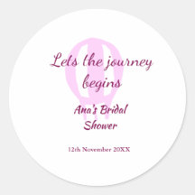 旅の始まりを飾る ブライダルシャワー 名前ピン