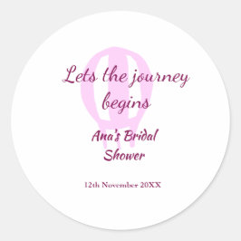 旅の始まりを飾る ブライダルシャワー 名前ピン ラウンドシール