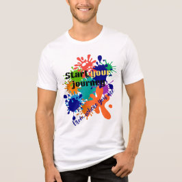 旅の始まり メンズTシャツ - クリーンなモチベーション トライブレンドTシャツ