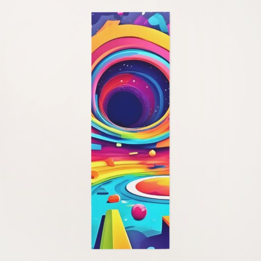 旅の宇宙の渦鮮やか ヨガマット (裏面)