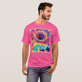 旅の宇宙の渦鮮やか Tシャツ (正面フル)