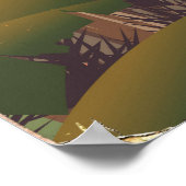 旅の宇宙レトロな宇宙アート。 ポスター (角)