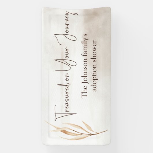 「旅の宝物」、フォスター気にシャワー 横断幕 (縦)