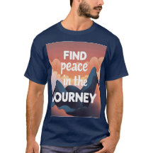 “旅の平穏を見つける” ユニセックスジャンバラTシャツ