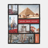 旅の思い出の写真の記念 フリースブランケット (正面)