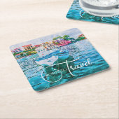 旅の愛 スクエアペーパーコースター (アングル)