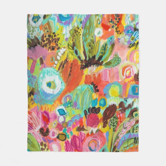 旅の愛 フリースブランケット (正面)