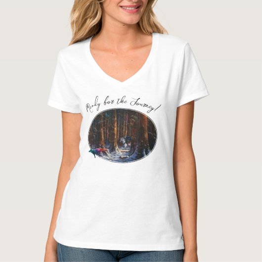 旅の準備ができて!ファンタジーの陸林アート Tシャツ (正面)