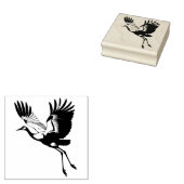 旅の終わりに飛来するサンドヒルツル ラバースタンプ (押印)