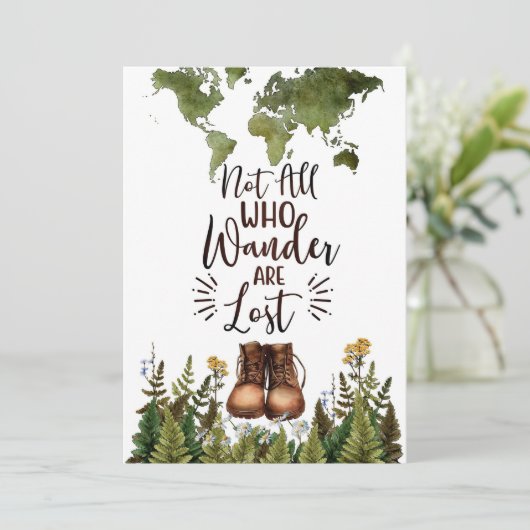 旅の芸術は歩き回るすべてではない失った サンキューカード (スタンド正面)