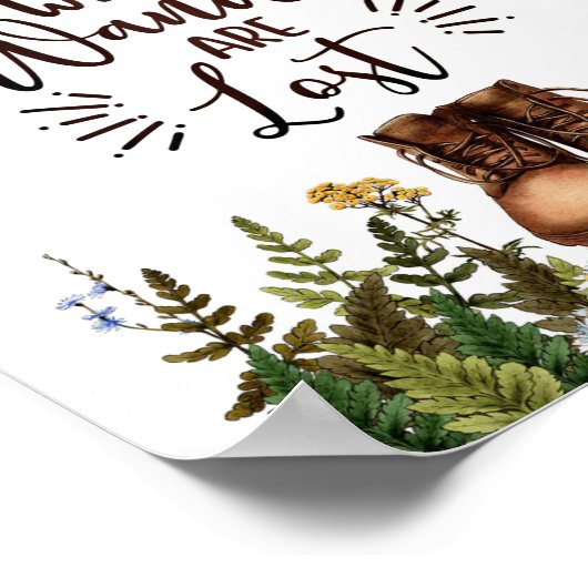 旅の芸術は歩き回るすべてではない失った ポスター (角)