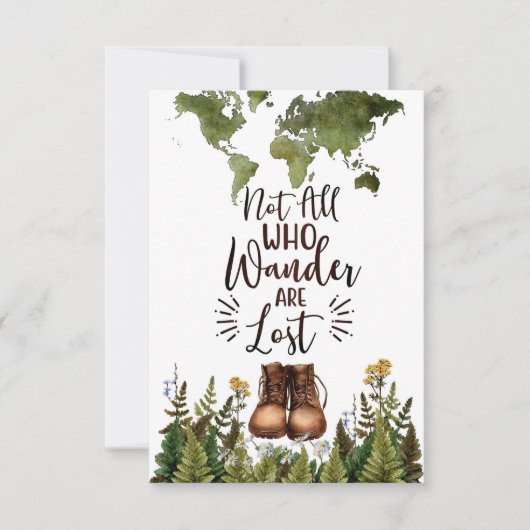 旅の芸術は歩き回るすべてではない失った 出欠カード (正面)