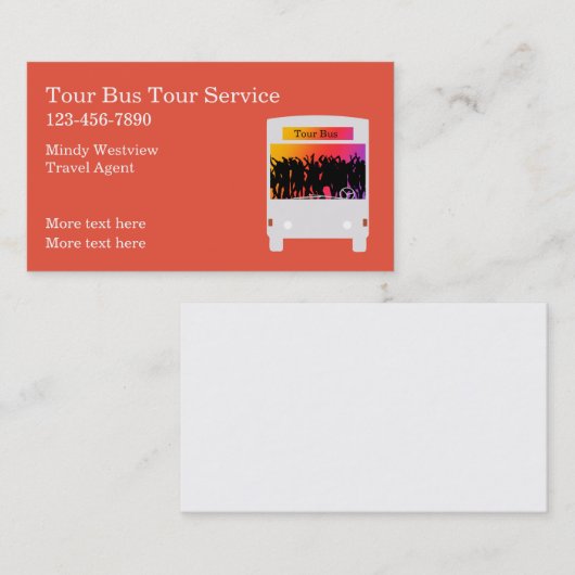 旅はっきりした行ツアーバステーマ名刺 名刺 (正面/裏面)