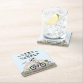 旅はギフト スクエアペーパーコースター (インサイチュ)