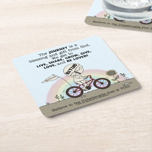 旅はギフト スクエアペーパーコースター (アングル)