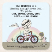 旅はギフト スクエアペーパーコースター (正面)