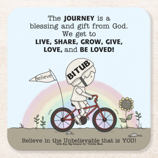 旅はギフト スクエアペーパーコースター (正面)