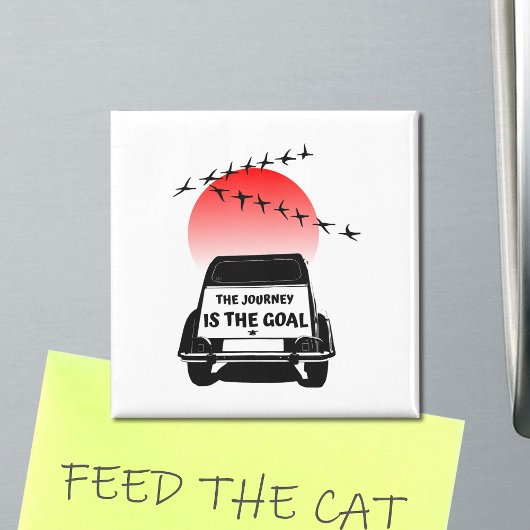 旅はゴールサンセット – oldtimer 2CV マグネット