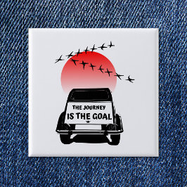 旅はゴールサンセット – oldtimer 2CV 缶バッジ