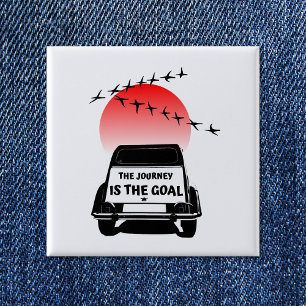 旅はゴールサンセット – oldtimer 2CV 缶バッジ